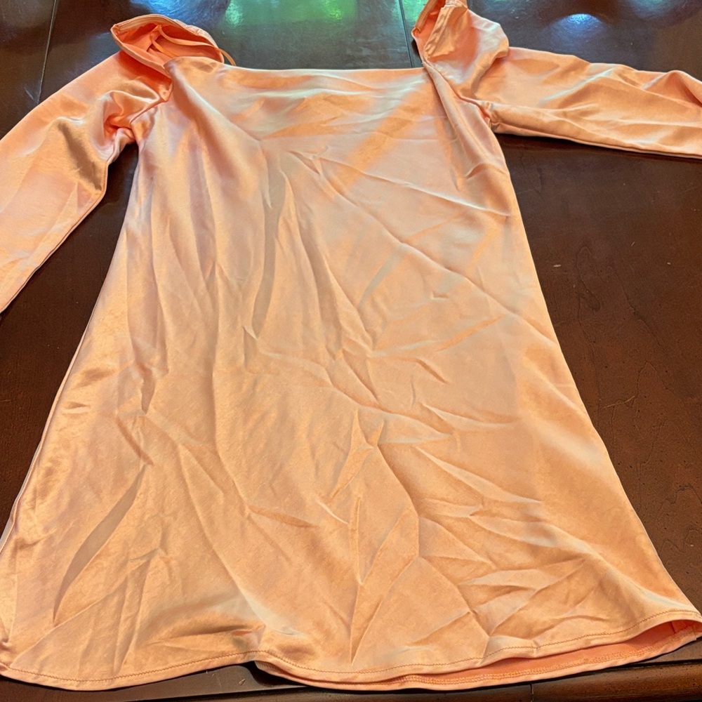 Princess Polly Apricot Mini Dress with Puff Sleeves
